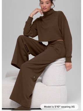 Alo Yoga Serenity Wide Leg Pants in Espresso